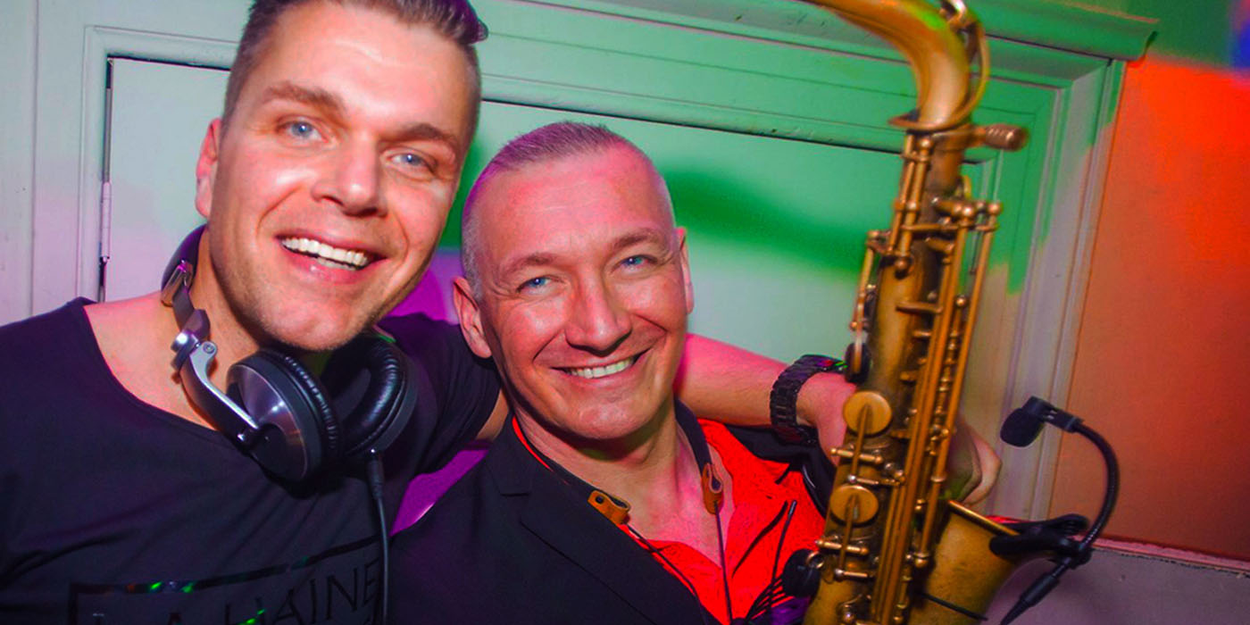 DJ Pepe M met saxofonist Mr. Saxsupreme